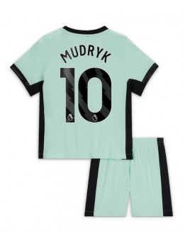 Billige Chelsea Mykhailo Mudryk #10 Tredjedraktsett Barn 2023-24 Kortermet (+ Korte bukser)